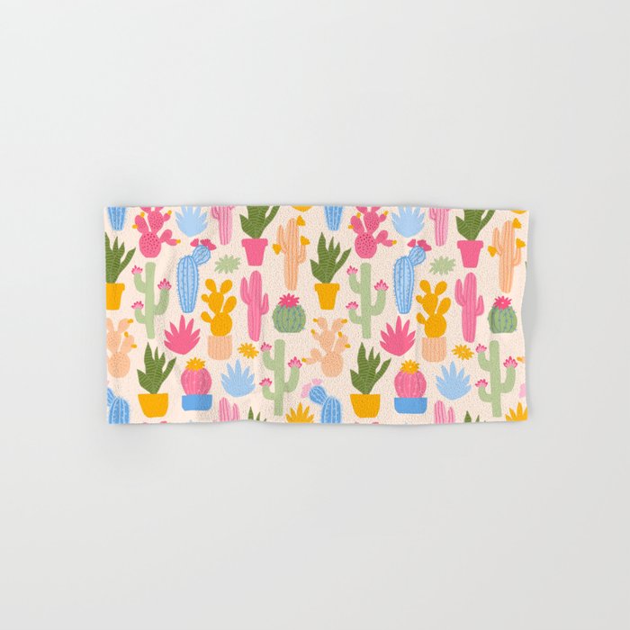 Cactus Garden - pastel Bath Towel Gallery Image 1