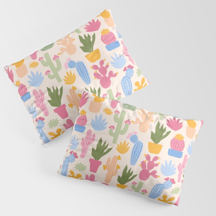 Cactus Garden - pastel Pillow Sham Gallery Image 1