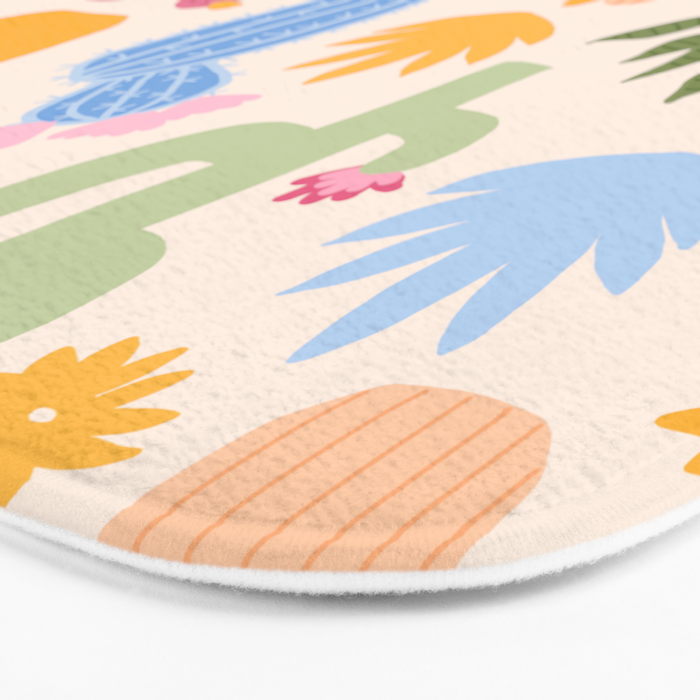 Cactus Garden - pastel Bath Mat Gallery Image 3