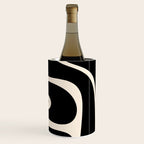 Copacetic Retro Abstract Black and Almond Cream Wine Chiller Gallery Image 1