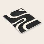Copacetic Retro Abstract Black and Almond Cream Notebook Gallery Image 3
