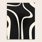 Copacetic Retro Abstract Black and Almond Cream Notebook Gallery Image 4