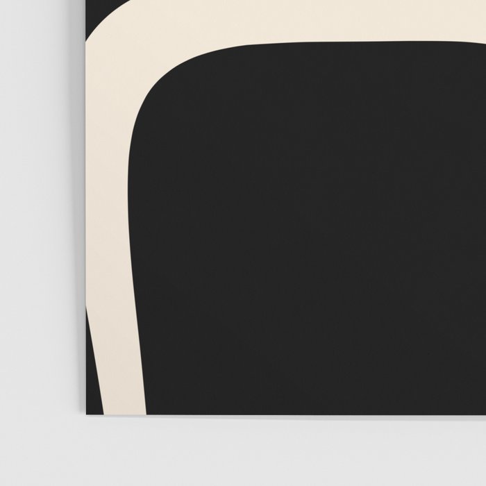 Copacetic Retro Abstract Black and Almond Cream Poster Gallery Image 3
