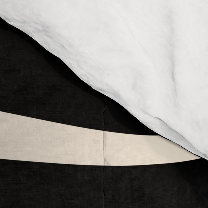 Copacetic Retro Abstract Black and Almond Cream Comforter Gallery Image 4
