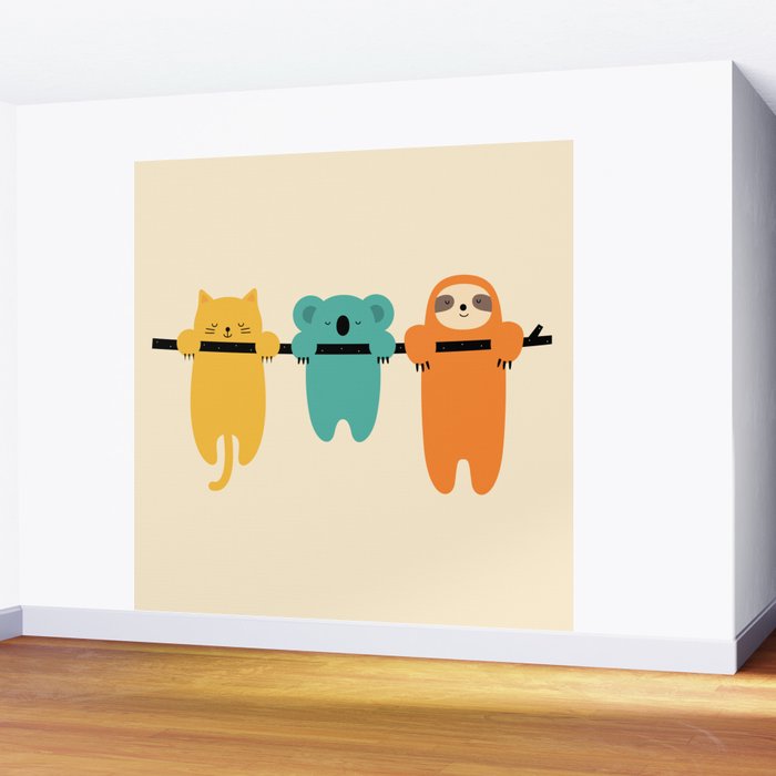 Hang In There Wall Mural Gallery Image 2
