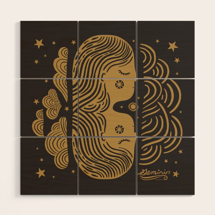 Gemini - Zodiac Sign Wood Wall Art Gallery Image 1