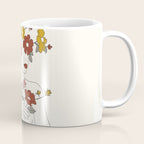 Colorful Thoughts Minimal Line Art Woman with Wild Roses Coffee Mug Gallery Image 1