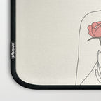 Colorful Thoughts Minimal Line Art Woman with Wild Roses Laptop Sleeve Gallery Image 3