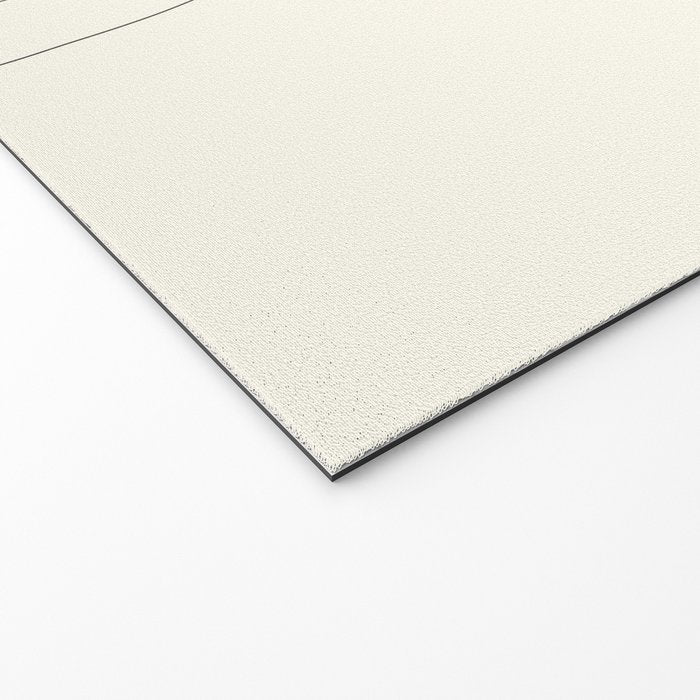 Colorful Thoughts Minimal Line Art Woman with Wild Roses Welcome Mat Gallery Image 2