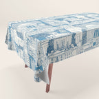 Washington DC toile blue Tablecloth Gallery Image 1