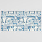 Washington DC toile blue Desk Mat Gallery Image 3