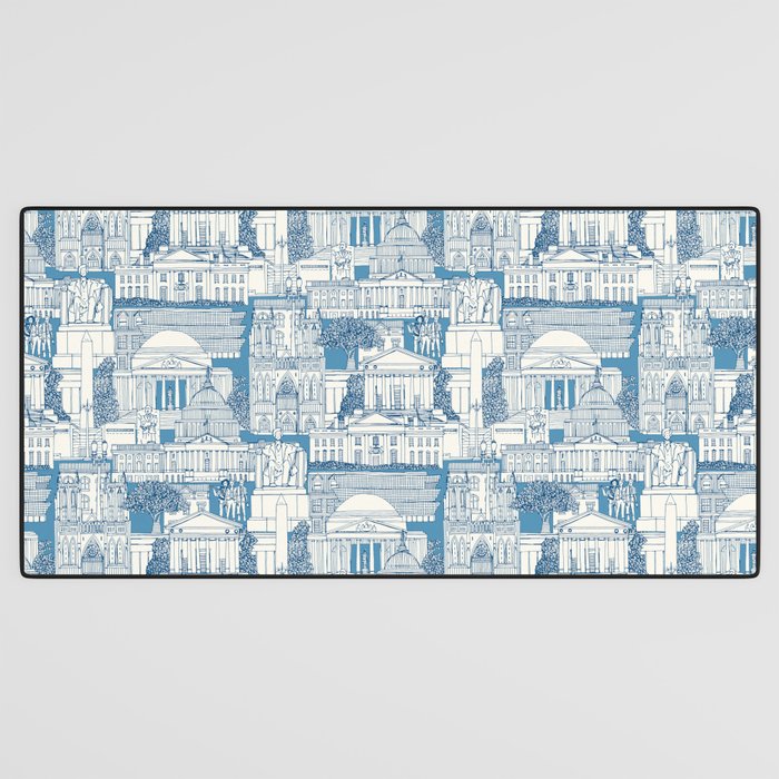 Washington DC toile blue Desk Mat Gallery Image 3
