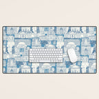Washington DC toile blue Desk Mat Gallery Image 1