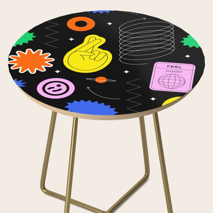 Modern minimalist art sticker pattern Side Table Gallery Image 2