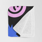 Modern minimalist art sticker pattern Throw Blanket Gallery Image 3