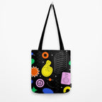 Modern minimalist art sticker pattern Tote Bag Gallery Image 2