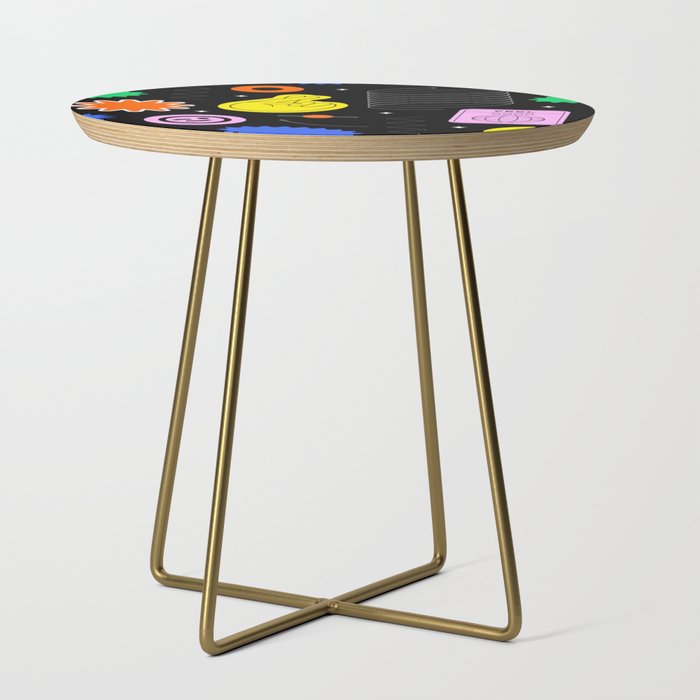 Modern minimalist art sticker pattern Side Table Gallery Image 1