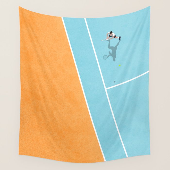 Tennis Court Colors  Wall Tapestry Gallery Image 4