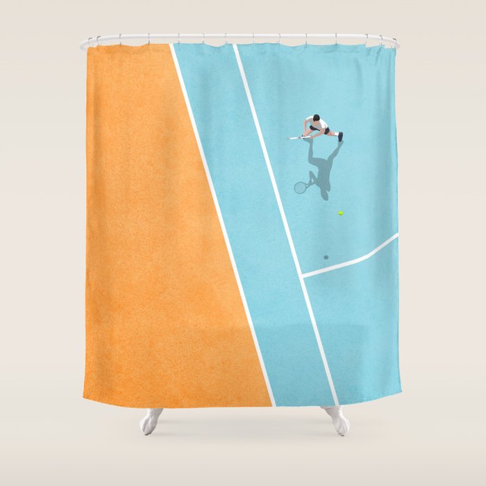 Tennis Court Colors  Shower Curtain Gallery Image 1