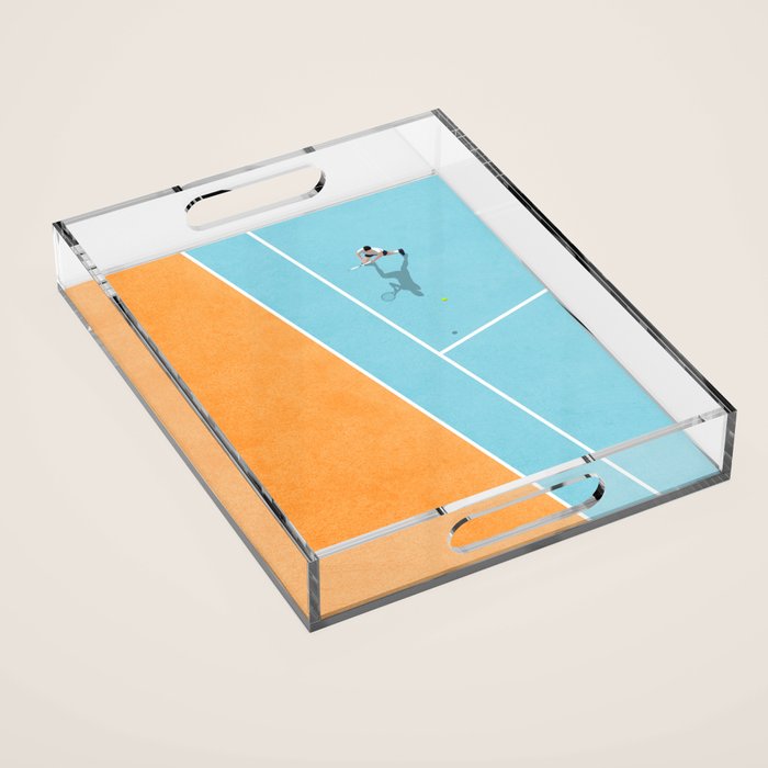Tennis Court Colors  Acrylic Tray Gallery Image 1