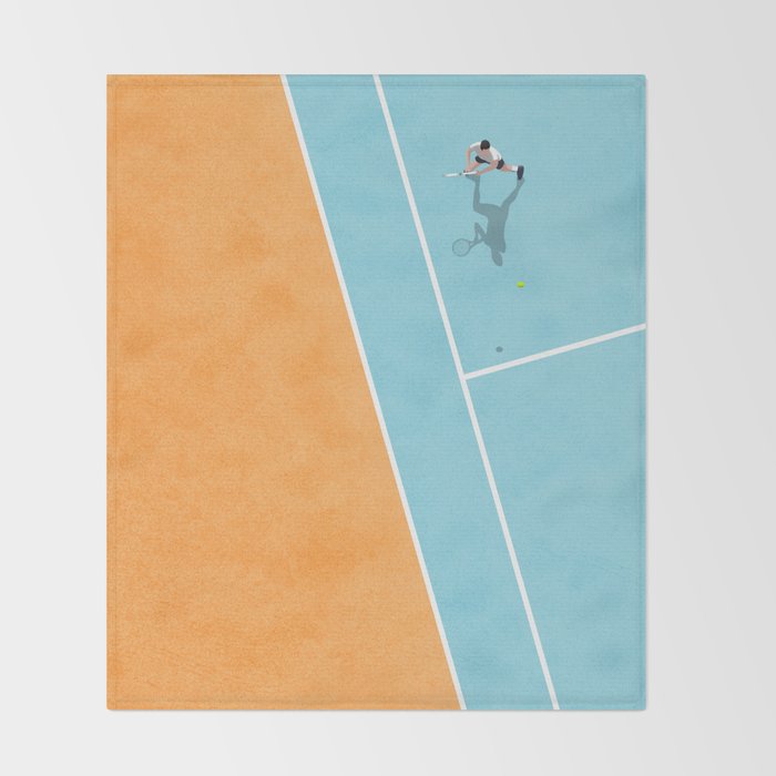 Tennis Court Colors  Throw Blanket Gallery Image 2