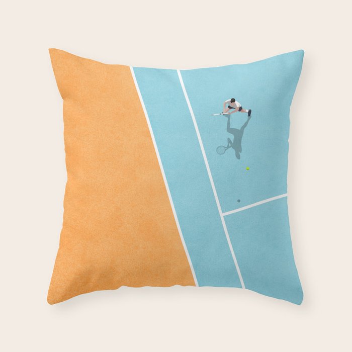 Tennis Court Colors  Throw Pillow Gallery Image 6