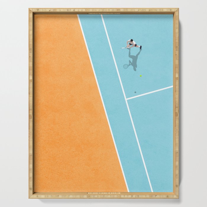 Tennis Court Colors  Serving Tray Gallery Image 1