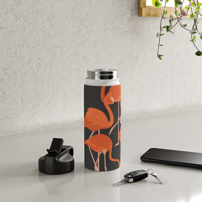 Graceful Flamingos 4 Water Bottle Gallery Image 4