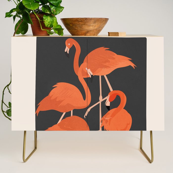 Graceful Flamingos 4 Credenza Gallery Image 1