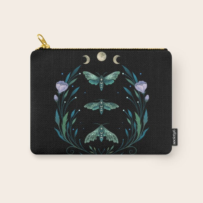 Lime Hawk Moths Night Carry All Pouch Gallery Image 1