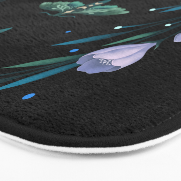 Lime Hawk Moths Night Bath Mat Gallery Image 3