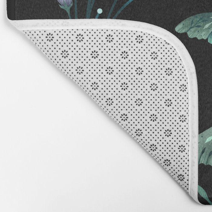 Lime Hawk Moths Night Bath Mat Gallery Image 2