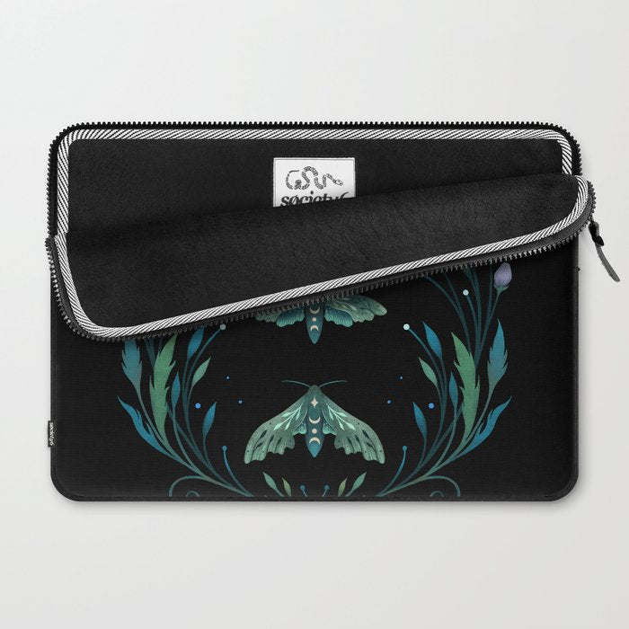 Lime Hawk Moths Night Laptop Sleeve Gallery Image 2