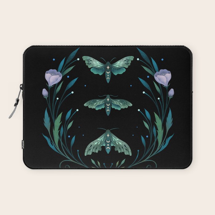 Lime Hawk Moths Night Laptop Sleeve Gallery Image 1