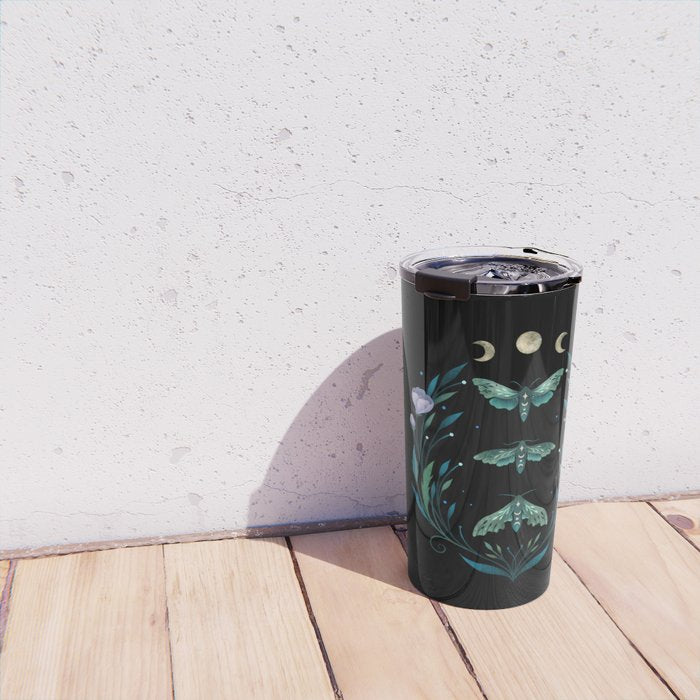 Lime Hawk Moths Night Travel Mug Gallery Image 4