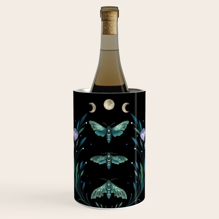 Lime Hawk Moths Night Wine Chiller Gallery Image 1