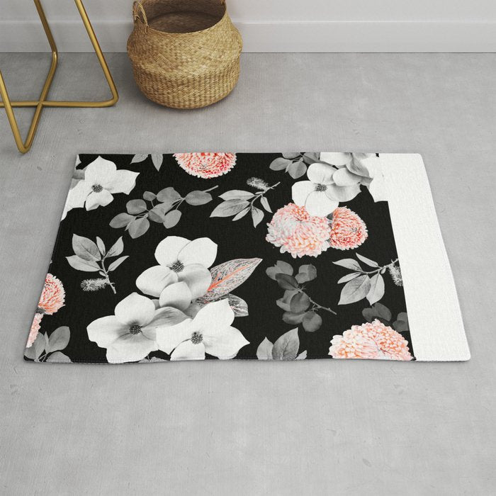 Night bloom - moonlit flame Rug Gallery Image 1