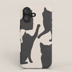The Abstract Black Cats iPhone Case Gallery Image 1
