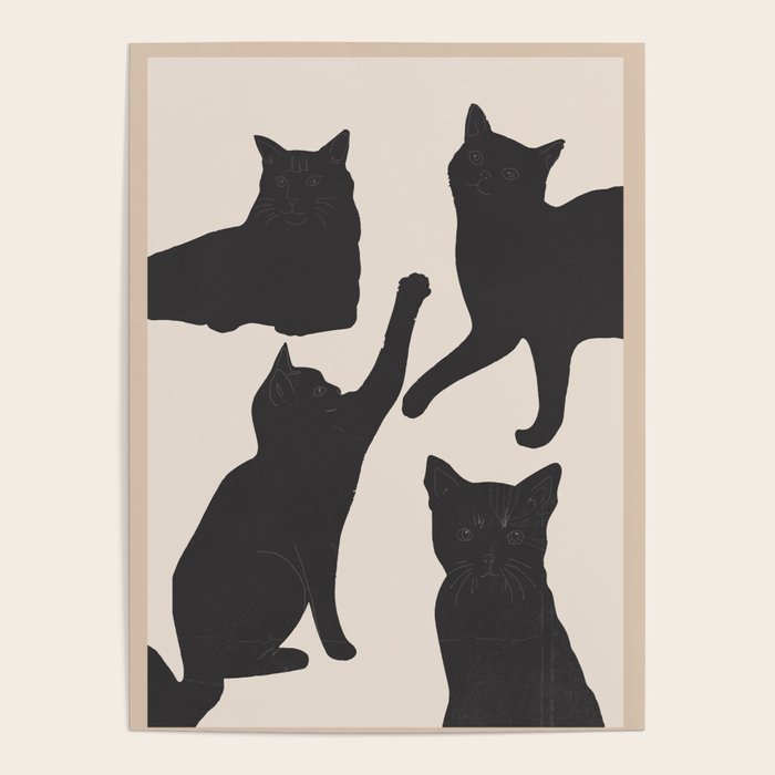 The Abstract Black Cats Poster Gallery Image 4