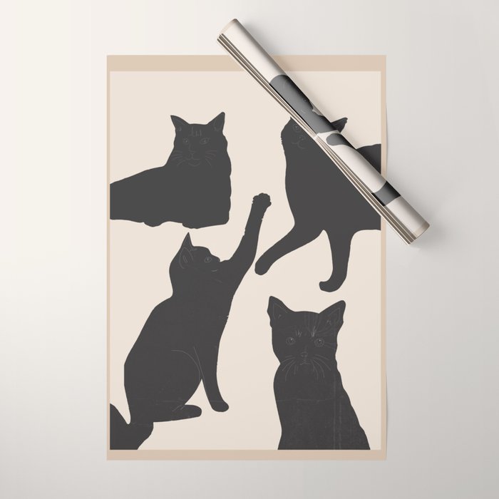 The Abstract Black Cats Wrapping Paper Gallery Image 1