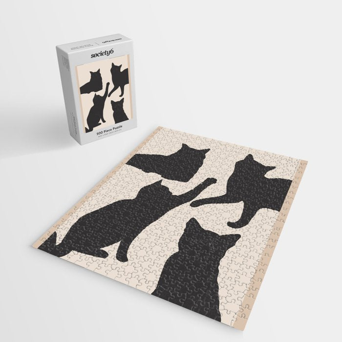 The Abstract Black Cats Jigsaw Puzzle Gallery Image 2