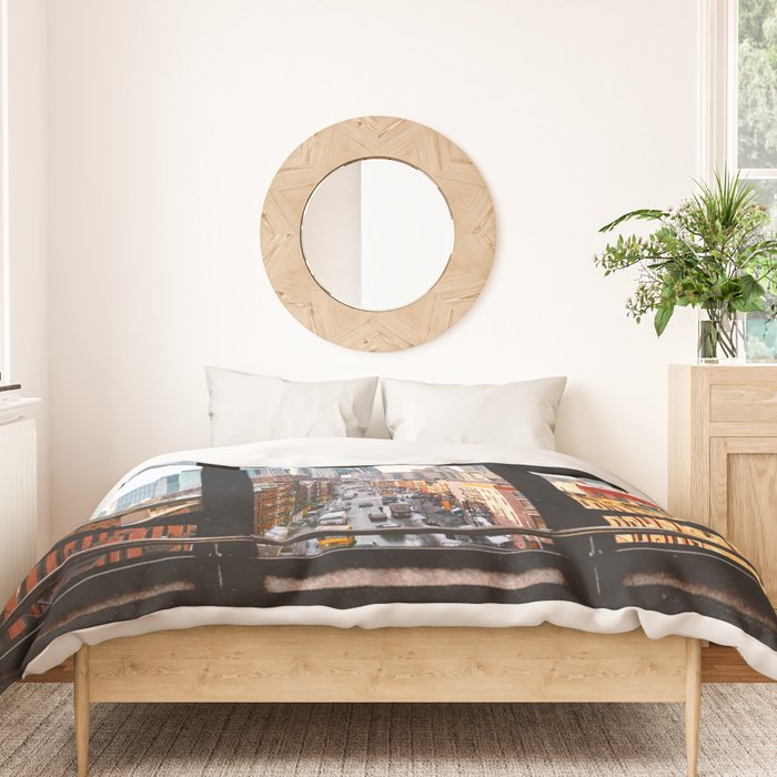 New York City Window Panoramic Duvet Cover Gallery Image 3