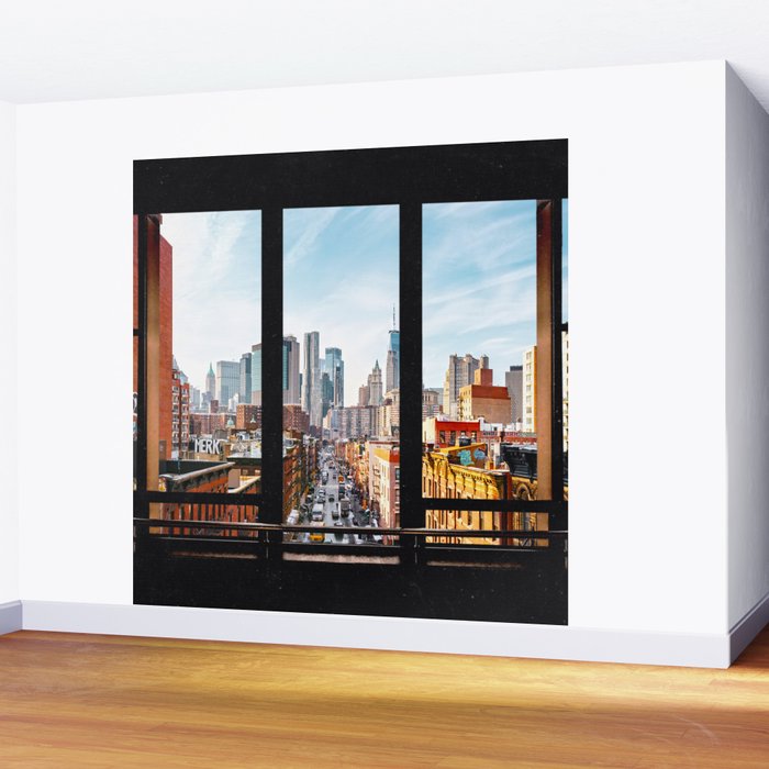 New York City Window Panoramic Wall Mural Gallery Image 2