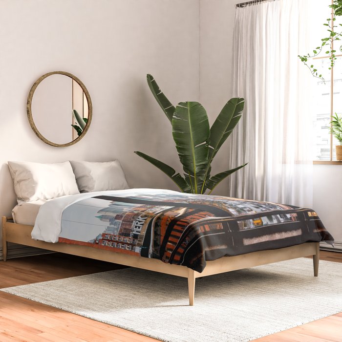 New York City Window Panoramic Comforter Gallery Image 2