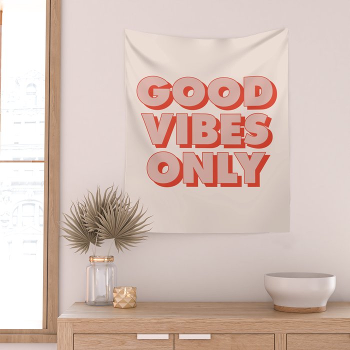 Good Vibes Only Wall Tapestry Gallery Image 2
