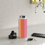 Retro Modern Vertical Stripe Pattern Pink Orange Yellow Purple  Water Bottle Gallery Image 4