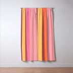 Retro Modern Vertical Stripe Pattern Pink Orange Yellow Purple  Window Curtain Gallery Image 3