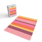 Retro Modern Vertical Stripe Pattern Pink Orange Yellow Purple  Jigsaw Puzzle Gallery Image 2