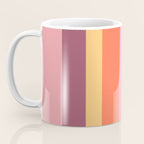 Retro Modern Vertical Stripe Pattern Pink Orange Yellow Purple  Coffee Mug Gallery Image 3