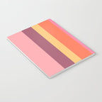 Retro Modern Vertical Stripe Pattern Pink Orange Yellow Purple  Notebook Gallery Image 3